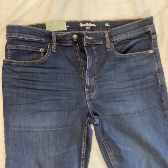 Men's Comfort Wear Slim Fit Jeans Goodfellow and Co Blue 36 x 32 NWT - Picture 2 of 9